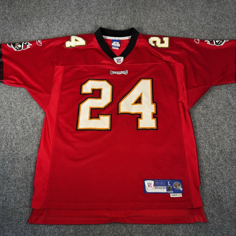 Vintage Reebok Buccaneers Cadillac Williams #24 Jersey Mens L NFL Tampa Bay